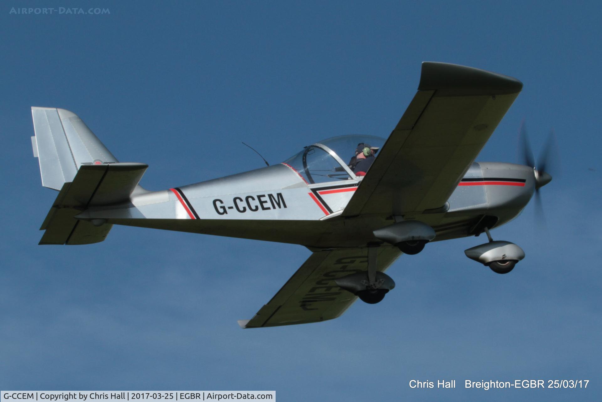 G-CCEM, 2003 Aerotechnik EV-97A Eurostar C/N PFA 315-13987, at Breighton