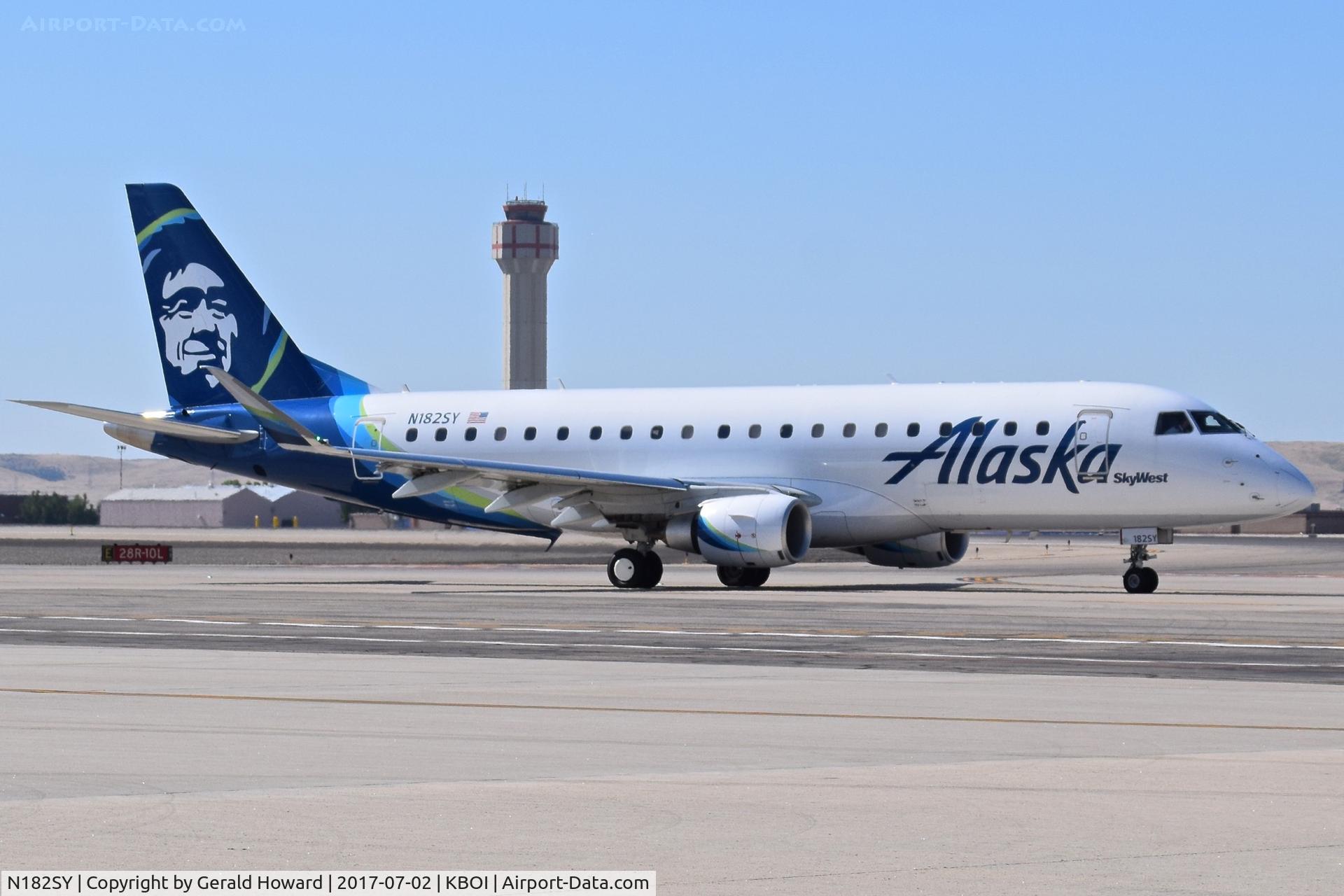 N182SY, 2016 Embraer 175LR (ERJ-170-200LR) C/N 17000579, Taxiing on Alpha for RWY 10L.
