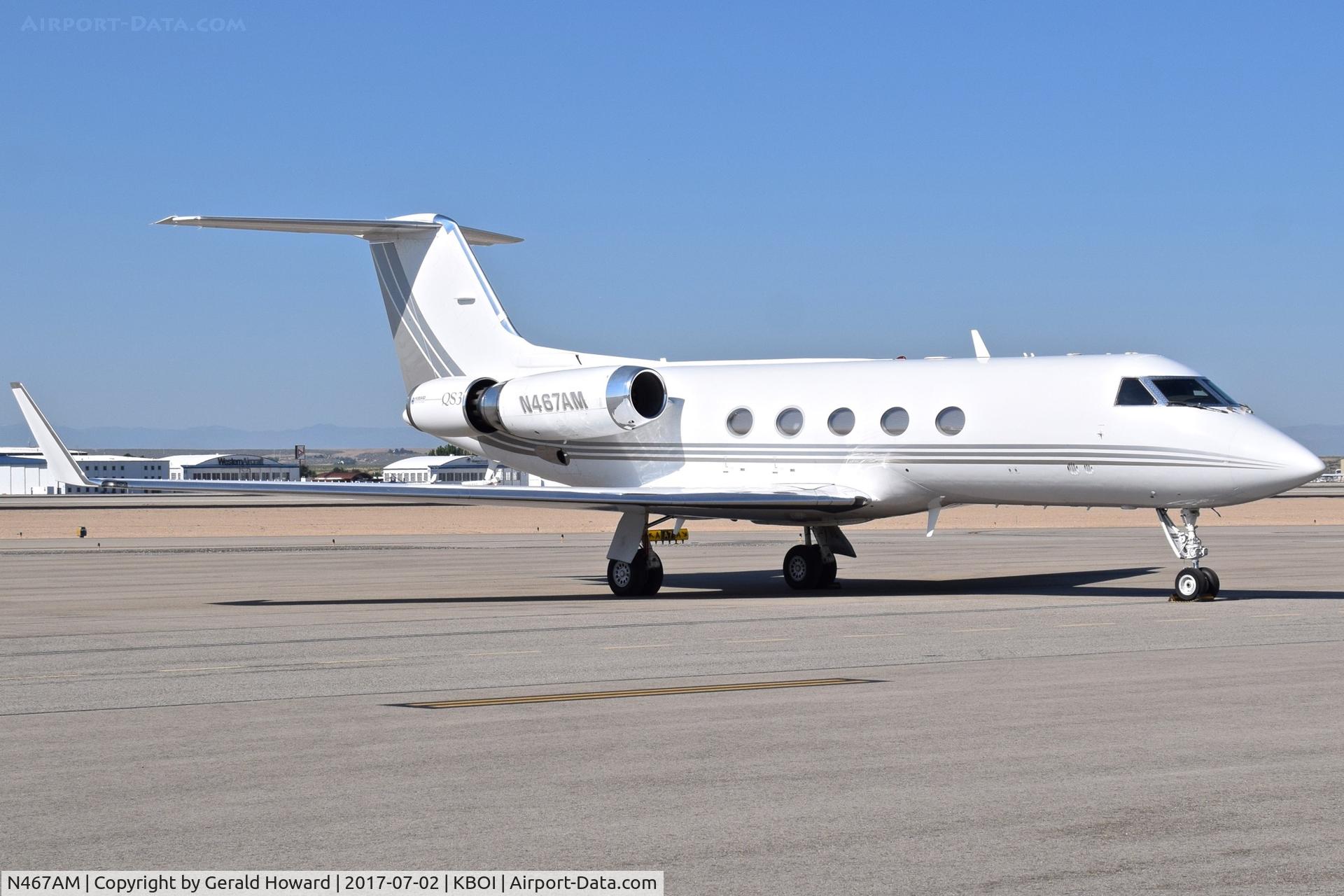 N467AM, 1984 Gulfstream Aerospace G-1159A Gulfstream III C/N 441, Parked on the north GA ramp.