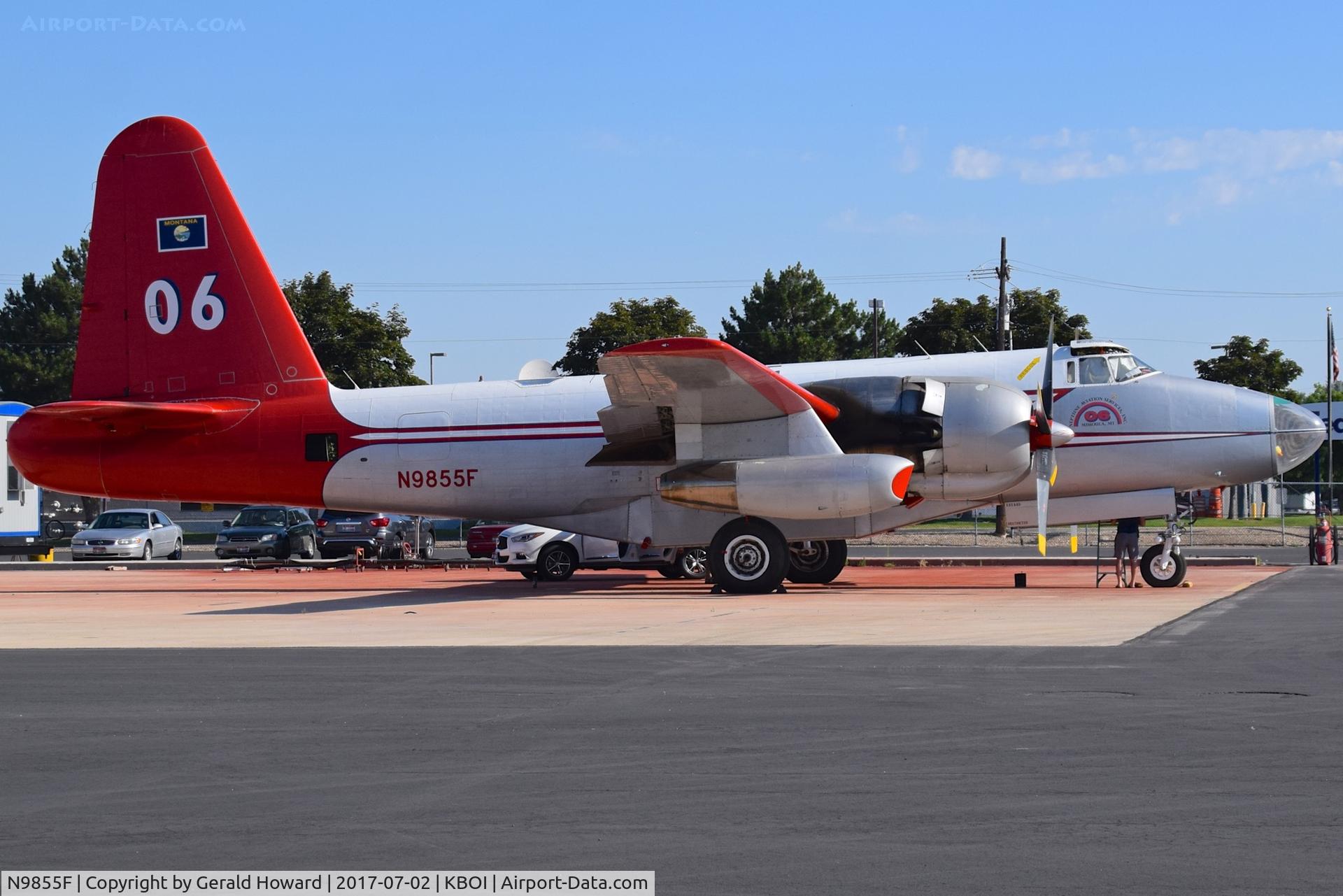 N9855F, 1954 Lockheed P2V-5F Neptune C/N 426-5326, Parked on the NIFC ramp.