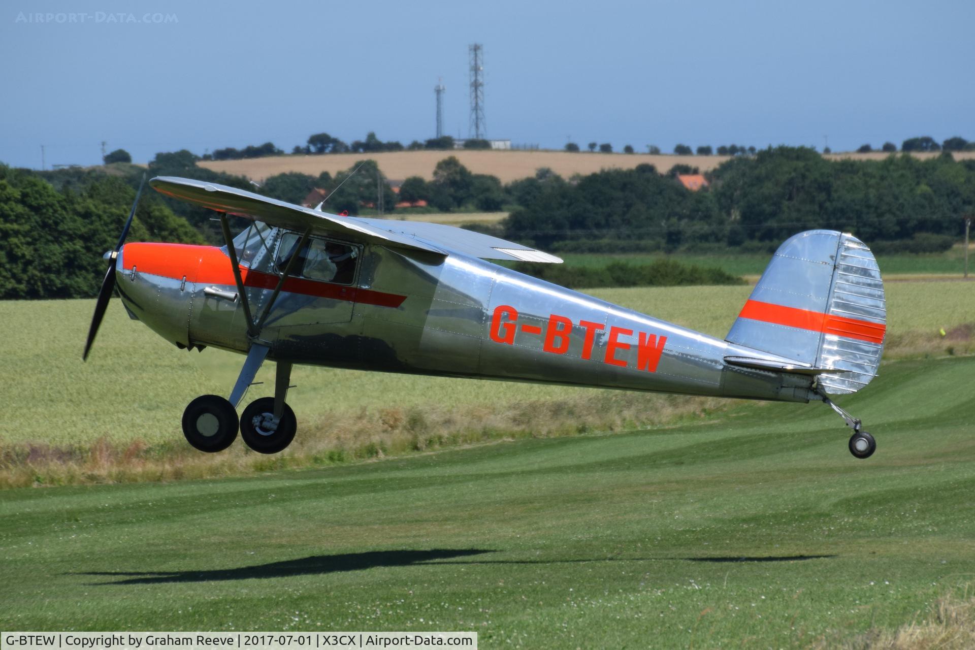 G-BTEW, 1946 Cessna 120 C/N 10238, Departing from Northrepps.