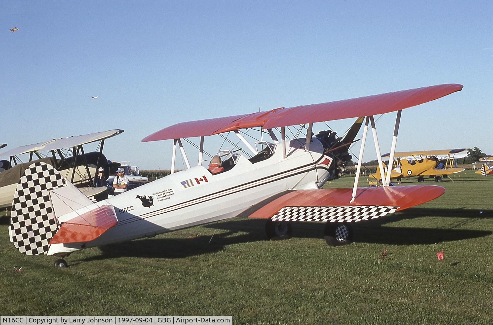 N16CC, 1940 Boeing A75N1(PT17) C/N 75-623, At the National Stearman Fly In.