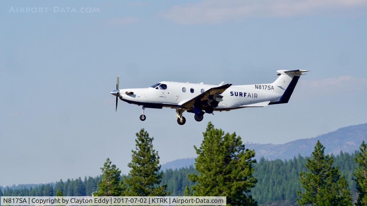 N817SA, 2014 Pilatus PC-12/47E C/N 1504, Truckee airport California 2017.