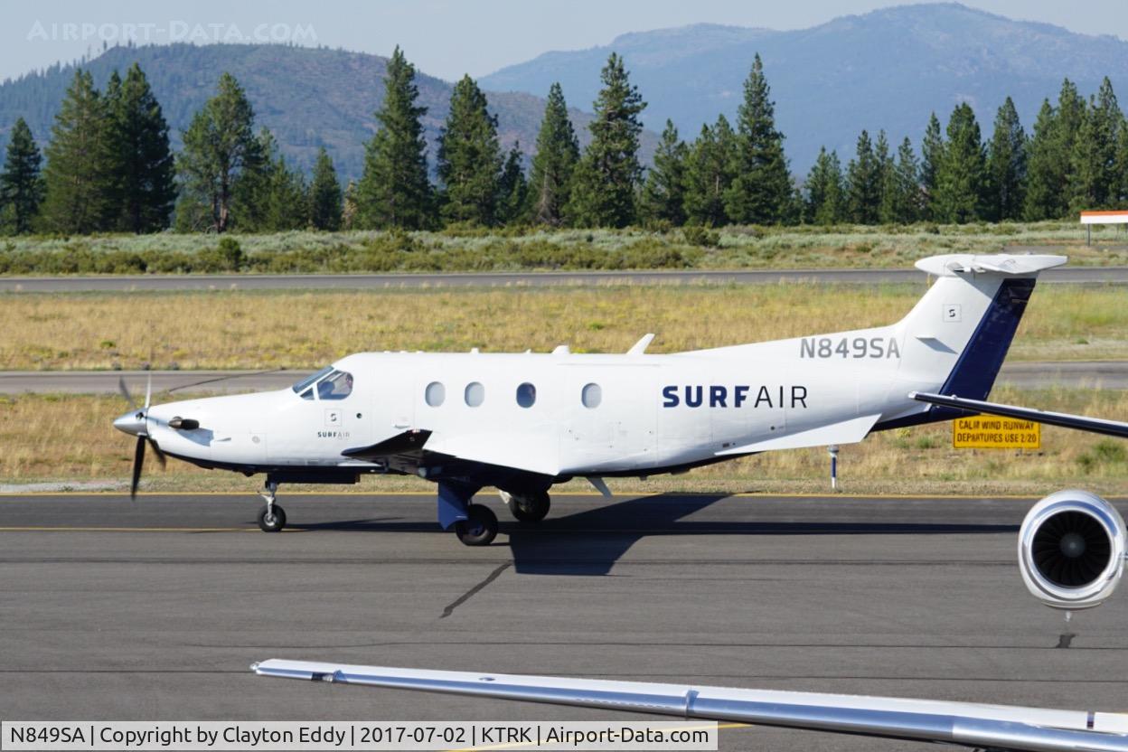 N849SA, 2015 Pilatus PC-12/47E C/N 1551, Truckee Airport California 2017.