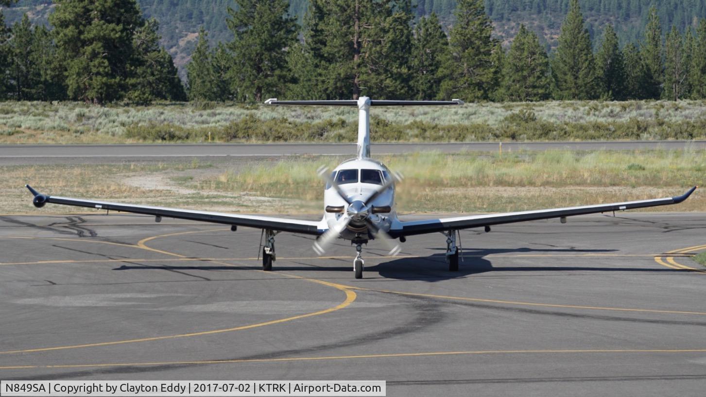 N849SA, 2015 Pilatus PC-12/47E C/N 1551, Truckee Airport California 2017.