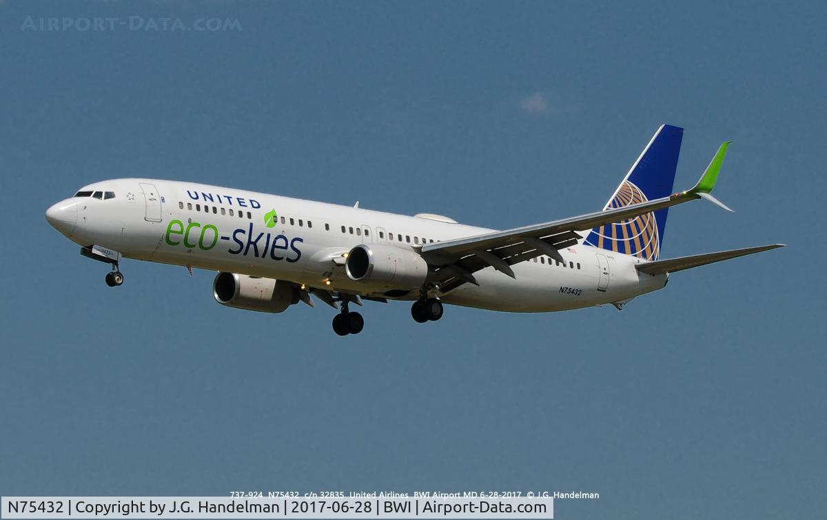 N75432, 2009 Boeing 737-924/ER C/N 32835, On approach