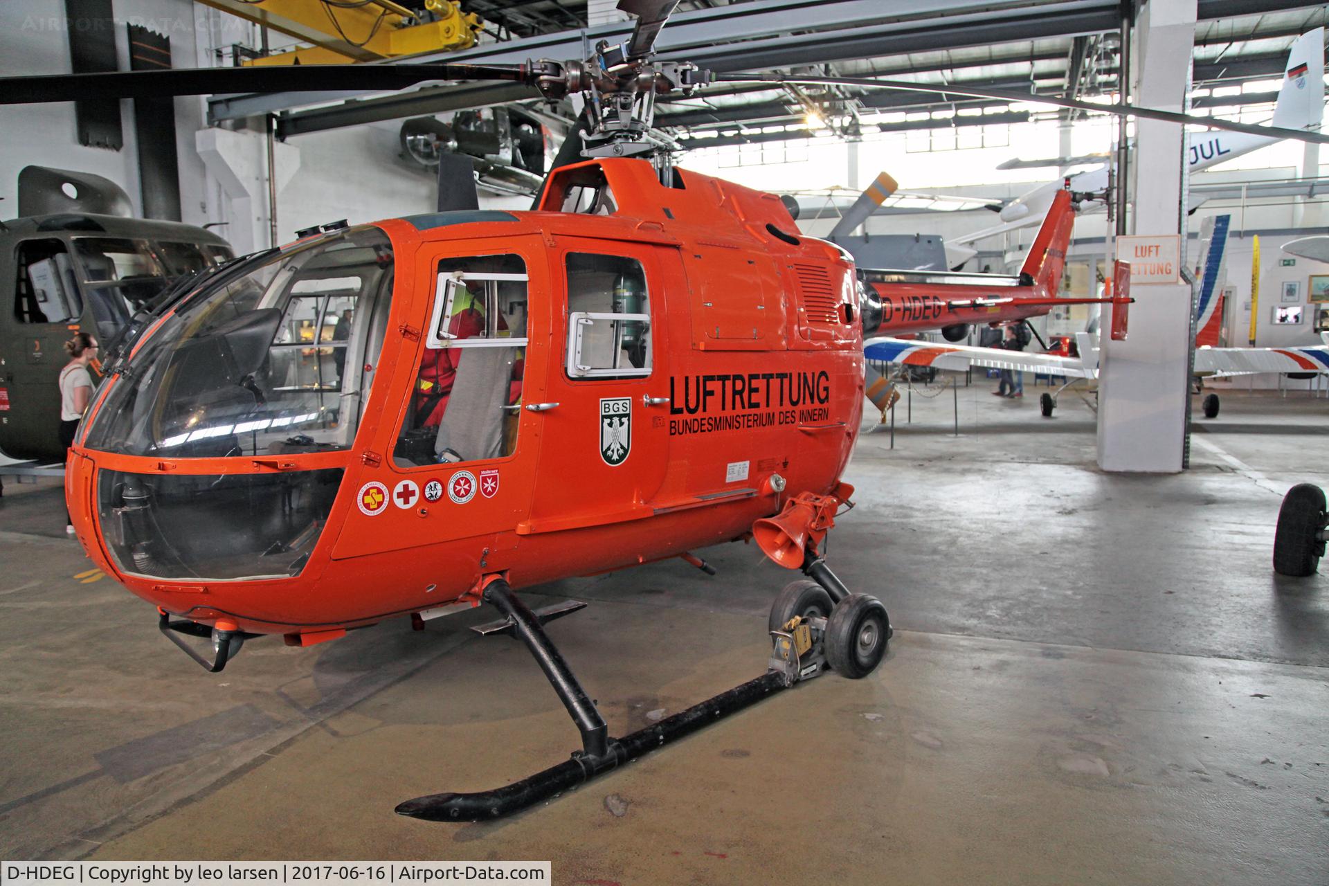 D-HDEG, MBB Bo-105C C/N S-139, Wernigerode Technik Museum 16.6.2017