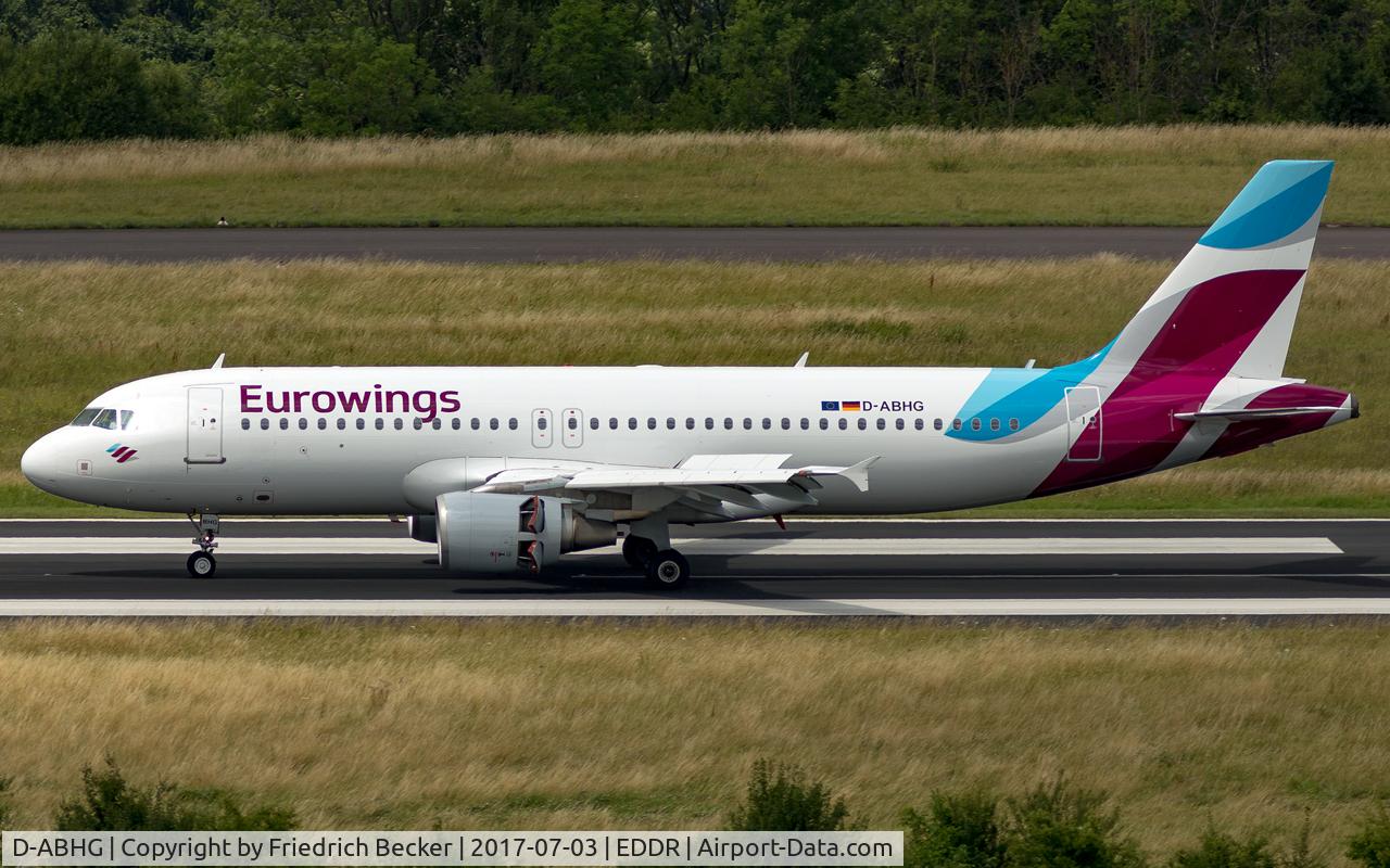 D-ABHG, 2006 Airbus A320-214 C/N 2867, decelerating after ouchdown