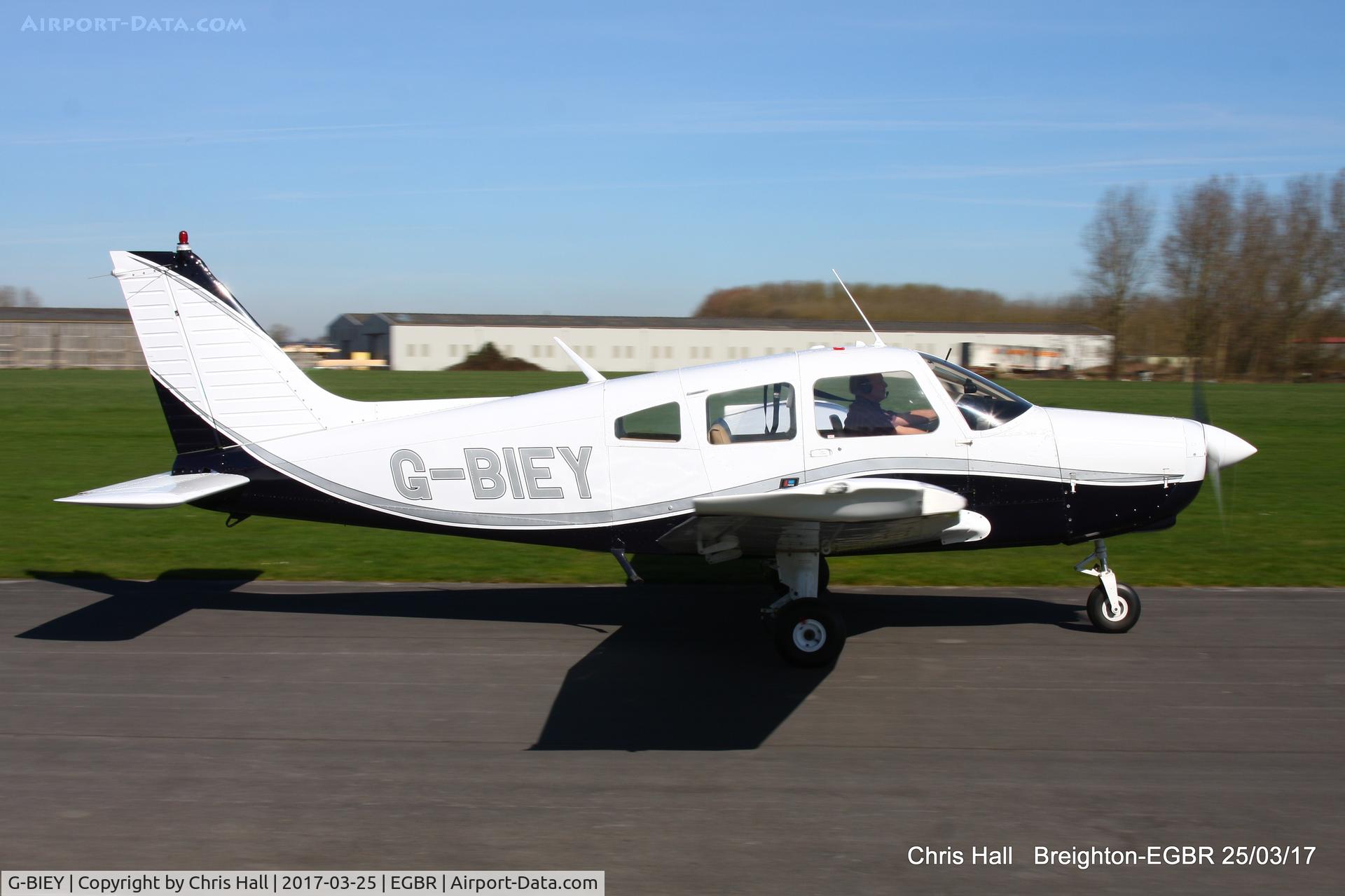 G-BIEY, 1976 Piper PA-28-151 Cherokee Warrior C/N 28-7715213, at Breighton