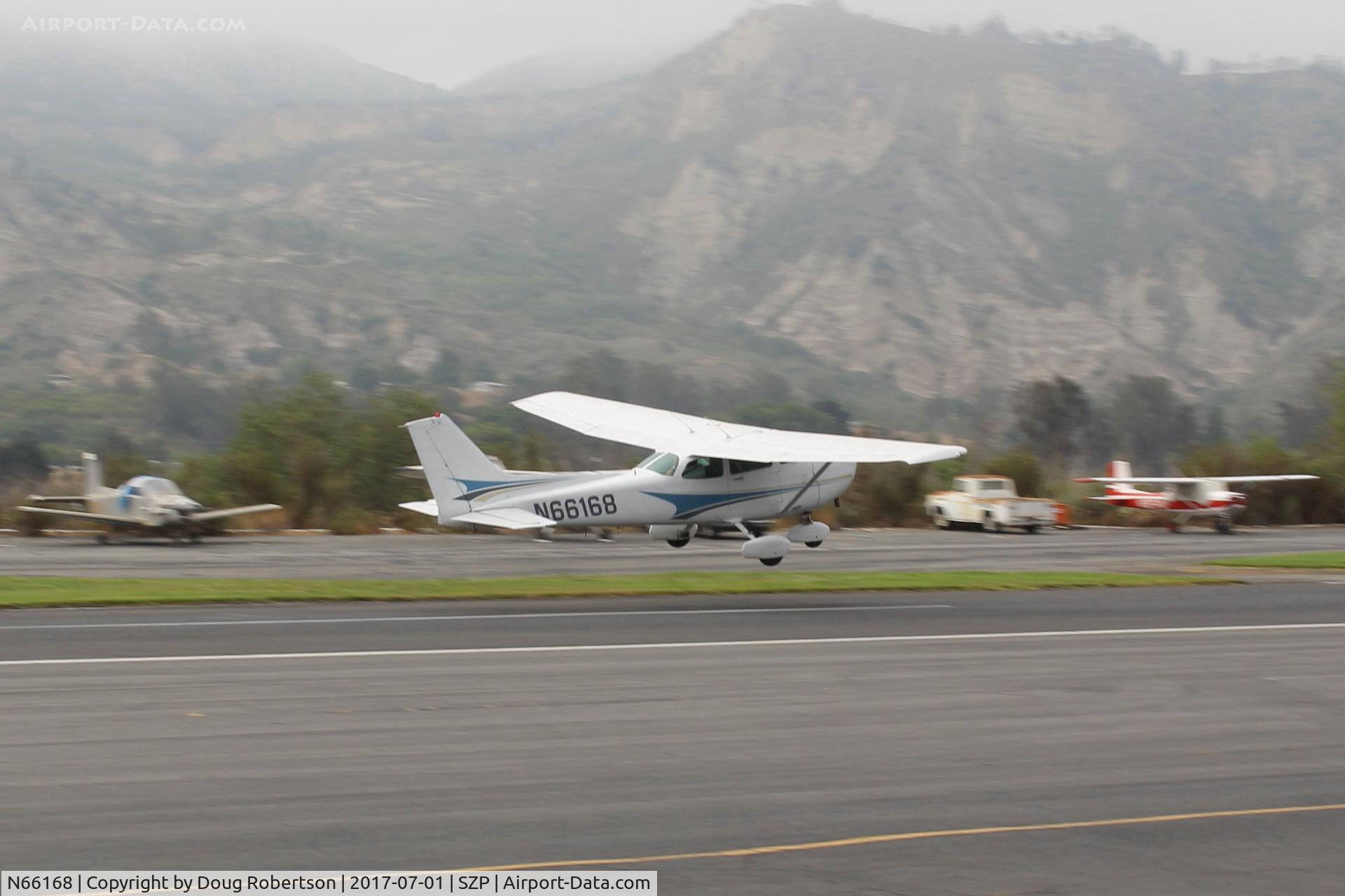 N66168, 1983 Cessna 172P C/N 17275974, 1983 Cessna 172P SKYHAWK, Lycoming O-320-D2J 160 Hp, takeoff climb Rwy 22