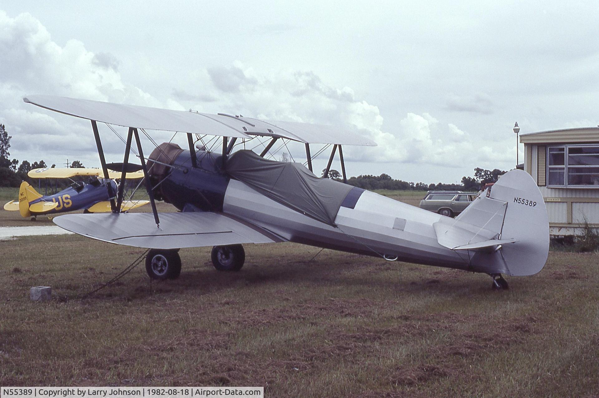N55389, 1940 Boeing A75 C/N 75-190, I shot this at a private strip by Ft.Pierce, FL.