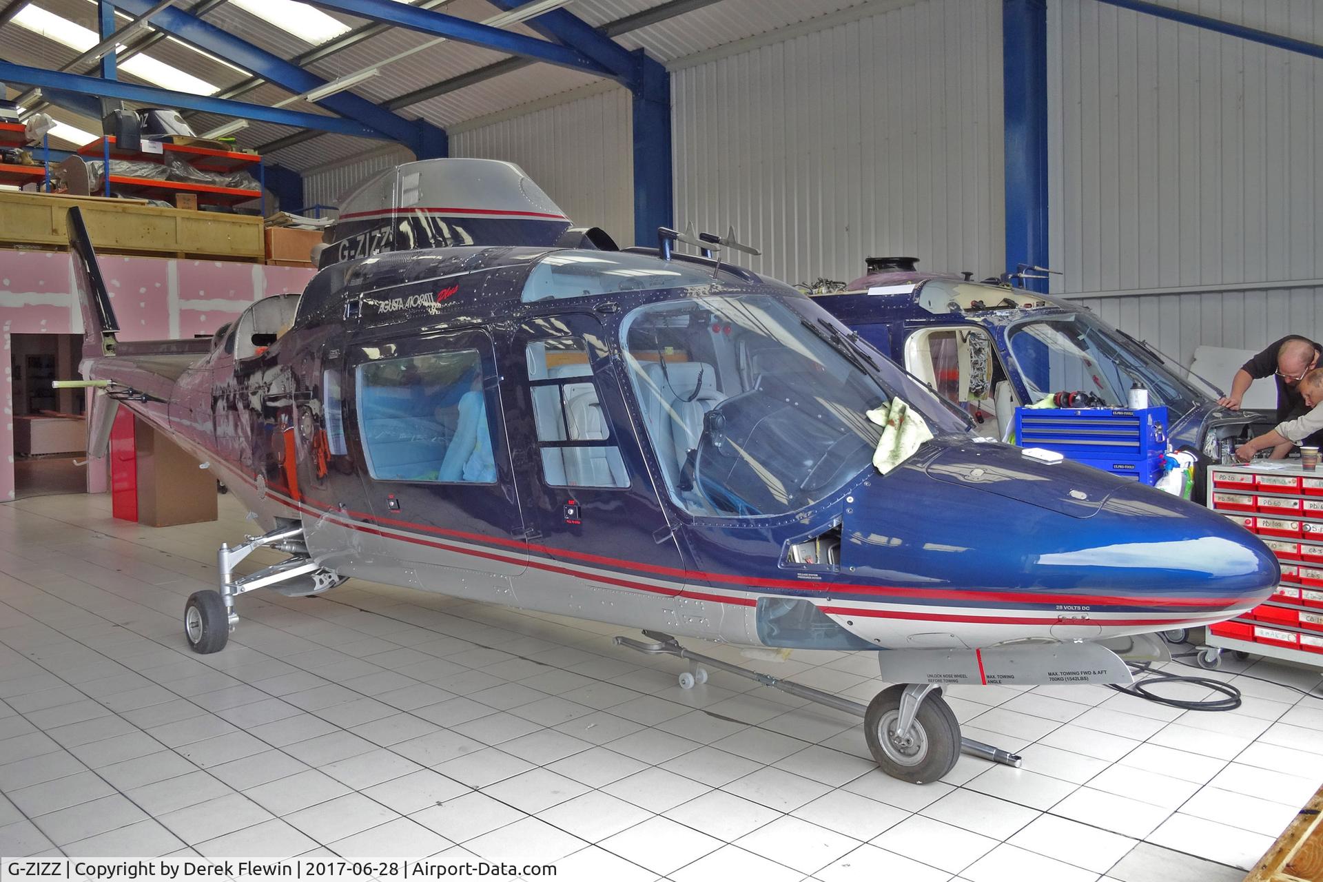 G-ZIZZ, 1987 Agusta A-109A-2 C/N 7390, A-109A-2, Fortis Property Investment LLP, seen at Castle Air Liskeard Cornwall.