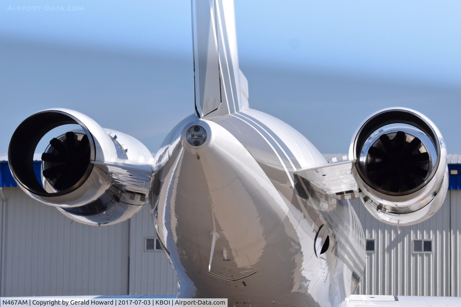 N467AM, 1984 Gulfstream Aerospace G-1159A Gulfstream III C/N 441, Hush kit extension bolted behind the exhaust.