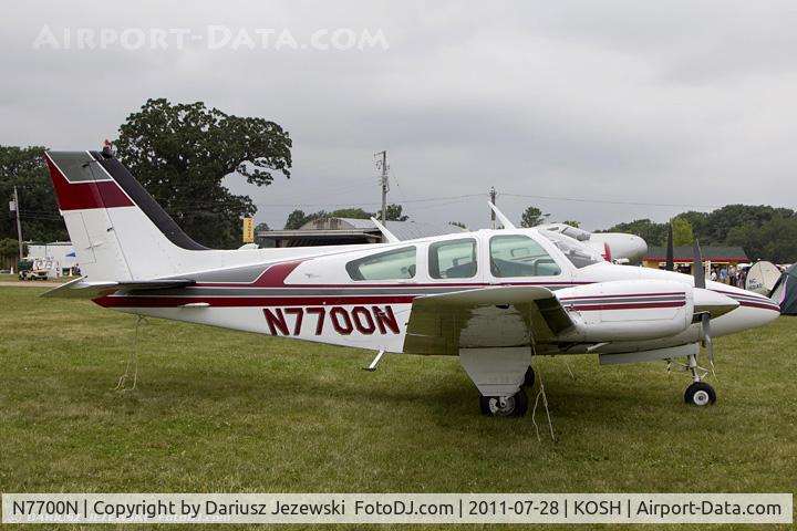 N7700N, 1968 Beech 95-B55 Baron Baron C/N TC-1159, Beech 95-B55 (T42A) Baron CN TC-1159, N7700N