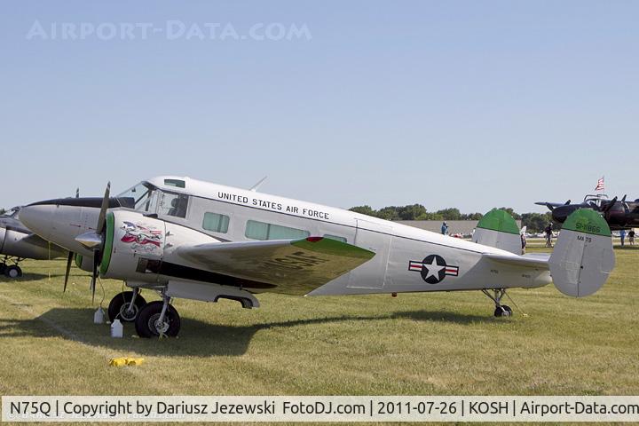 N75Q, 1951 Beech C-45G Expeditor (AT-11) C/N 4009/AF-423, Beech C45G Expeditor CN AF-423, N75Q