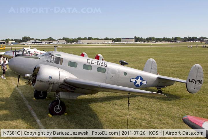 N7381C, 1944 Beech C18S C/N 8104, Beech C18S CN 8104, N7381C