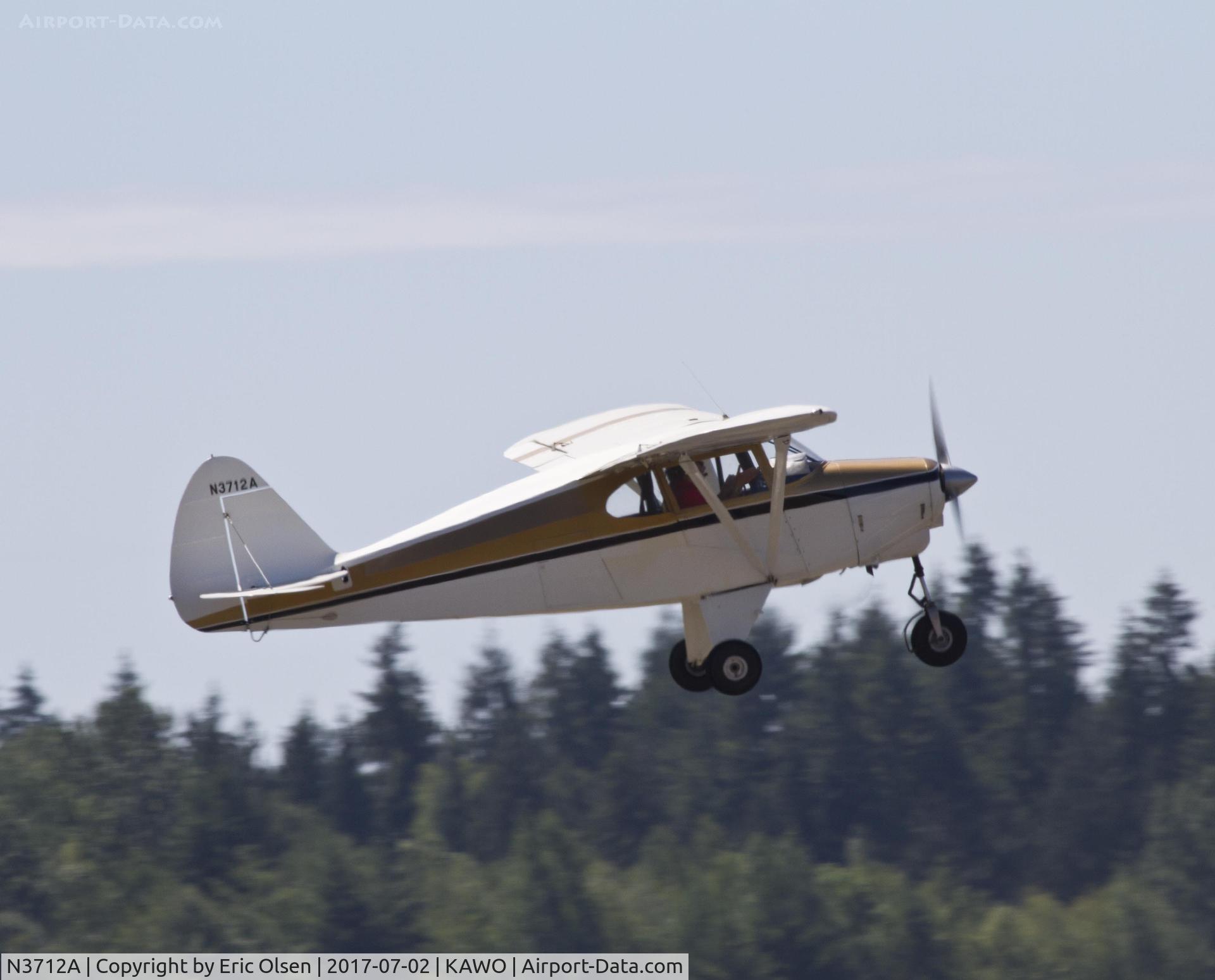 N3712A, 1954 Piper PA-22 C/N 22-1952, Piper Pa-22 going around for another crash and dash/ touch and go.