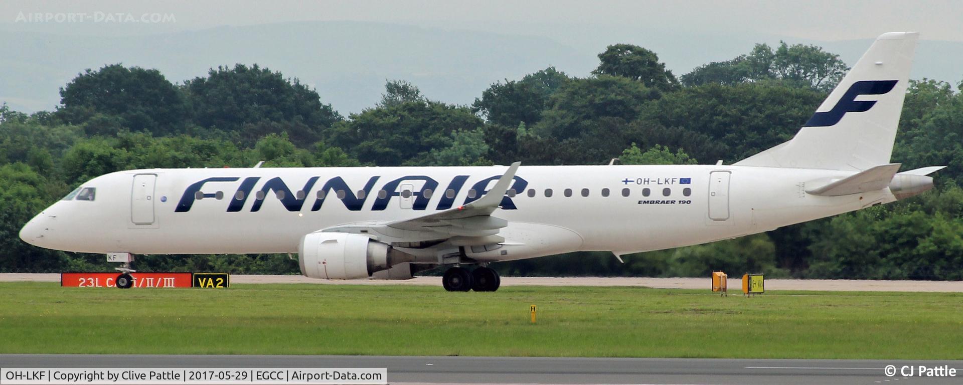 OH-LKF, 2007 Embraer 190LR (ERJ-190-100LR) C/N 19000066, Taxy at Manchester EGCC