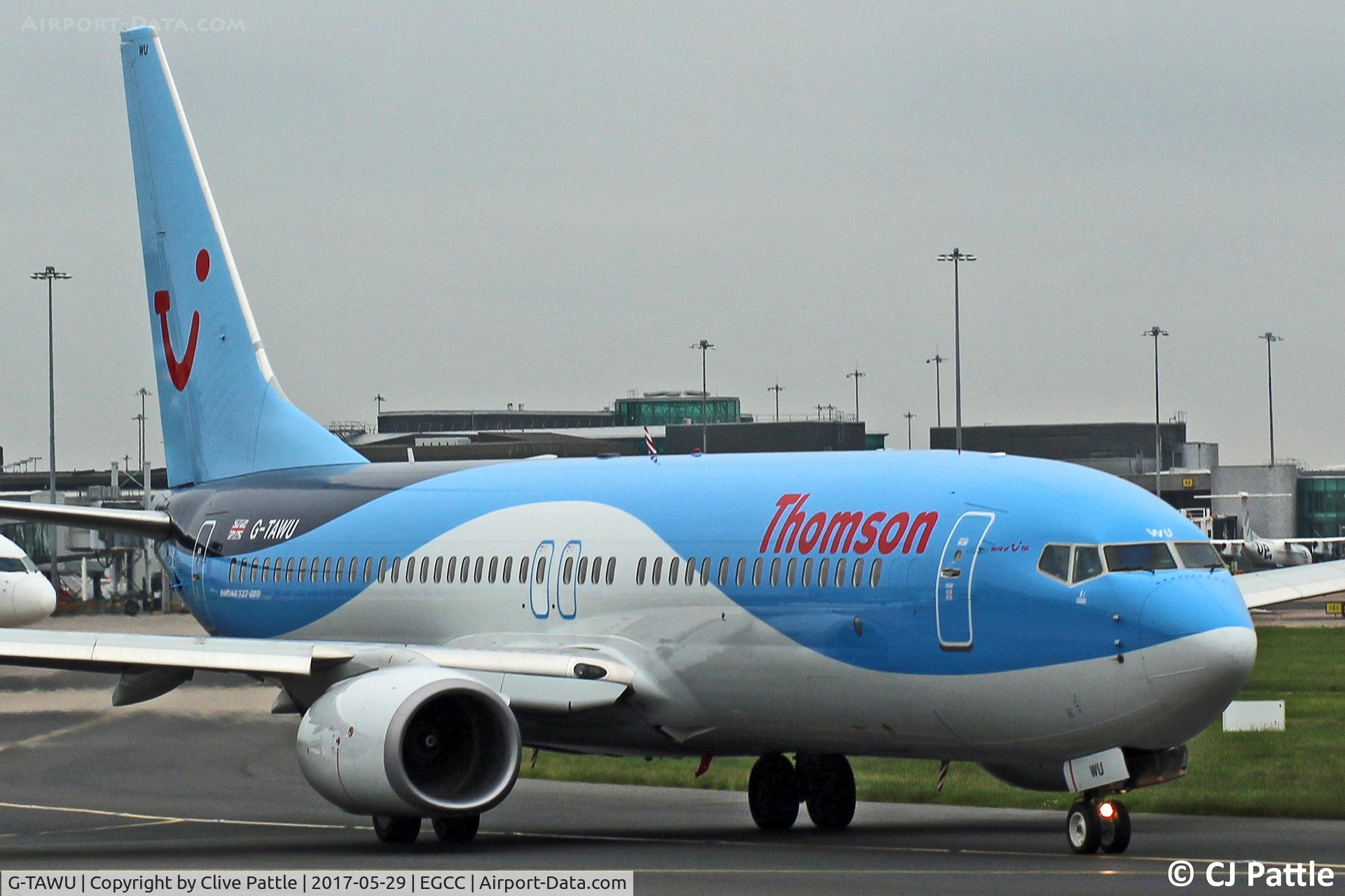 G-TAWU, 2014 Boeing 737-8K5 C/N 37263, Taxy at Manchester EGCC