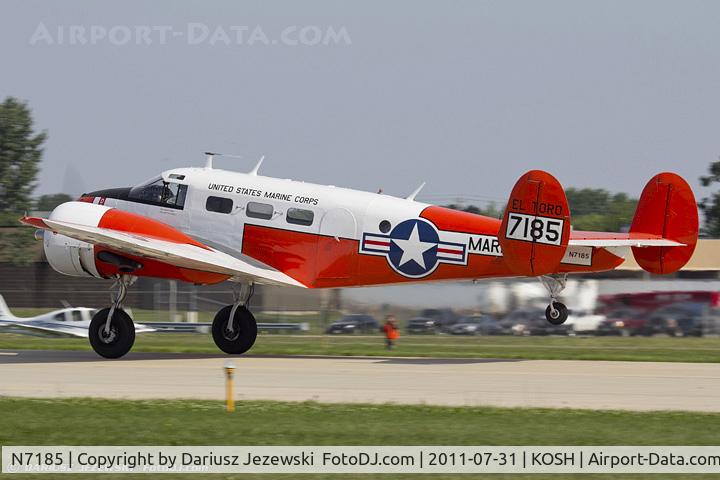N7185, 1952 Beech Expeditor 3NM (D18S) C/N CA-104, Beech 3NM CN CA-104, N7185
