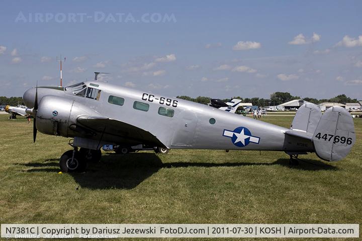 N7381C, 1944 Beech C18S C/N 8104, Beech C18S CN 8104, N7381C