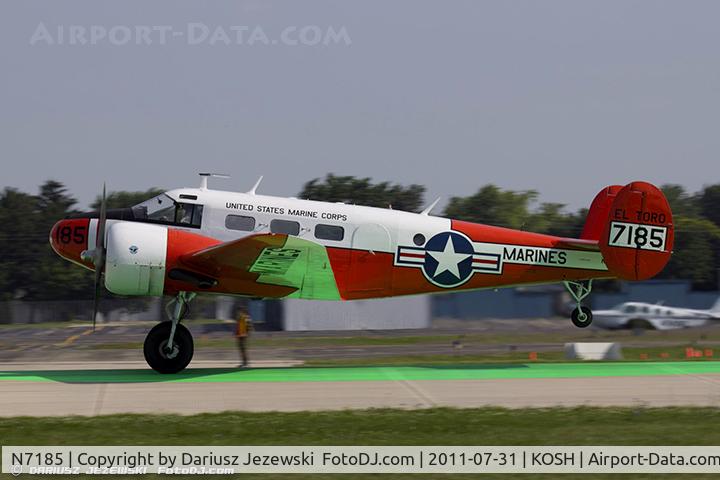 N7185, 1952 Beech Expeditor 3NM (D18S) C/N CA-104, Beech 3NM Twin Beech CN CA-104, N7185
