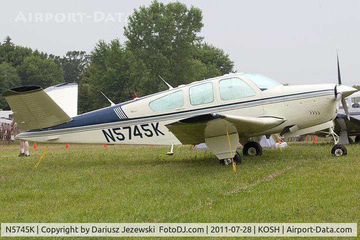 N5745K, 1964 Beech S35 Bonanza C/N D-7555, Beech S-35 CN D-7555, N5745K