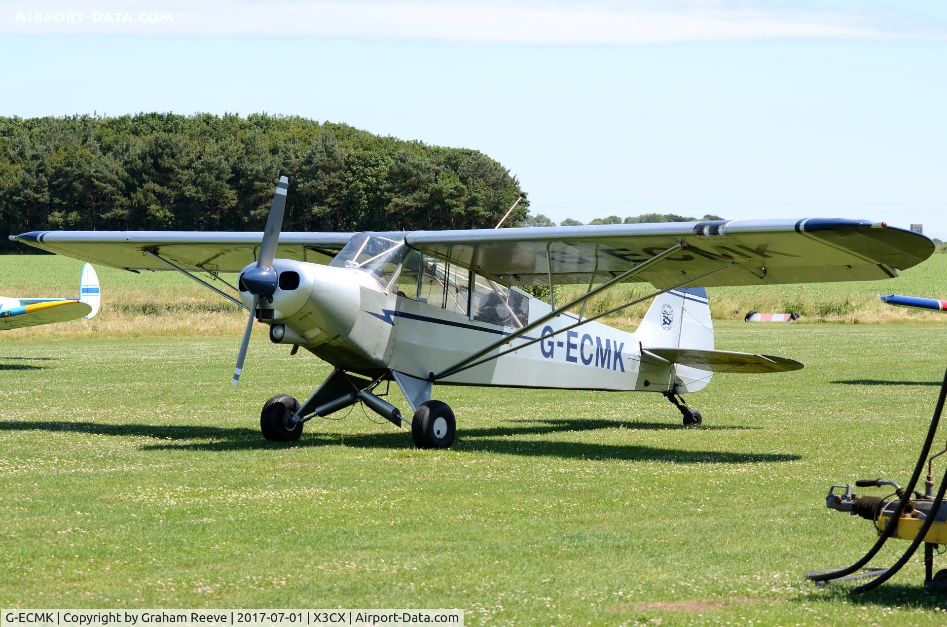 G-ECMK, 1982 Piper PA-18-150 Super Cub C/N 18-8209022, Parked at Northrepps.