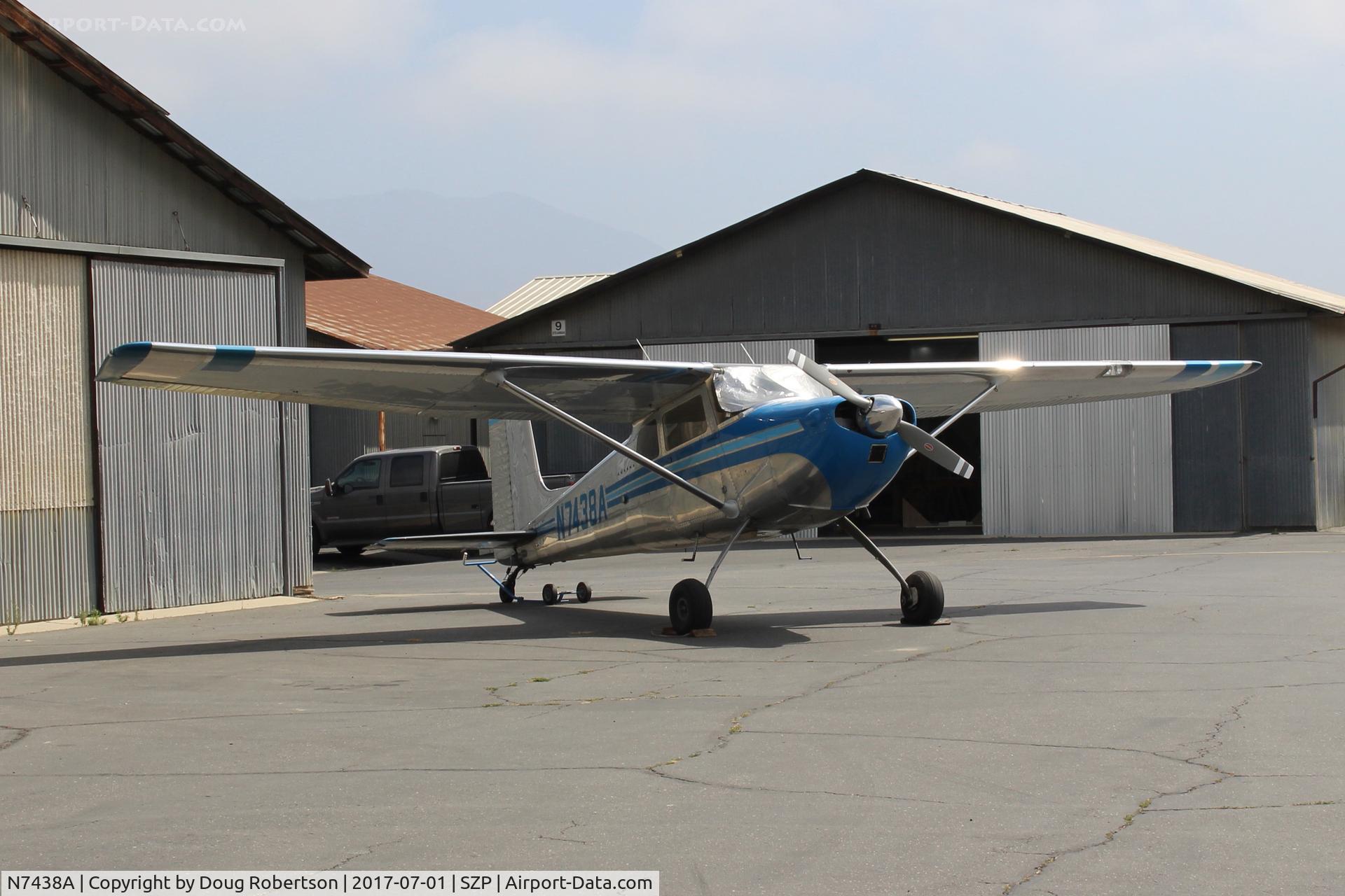 N7438A, 1956 Cessna 172 C/N 29538, 1956 Cessna 172, Continental O-300 145 Hp, tail wheel conversion, 12 volt ignition, first year of 172 production, straight tail