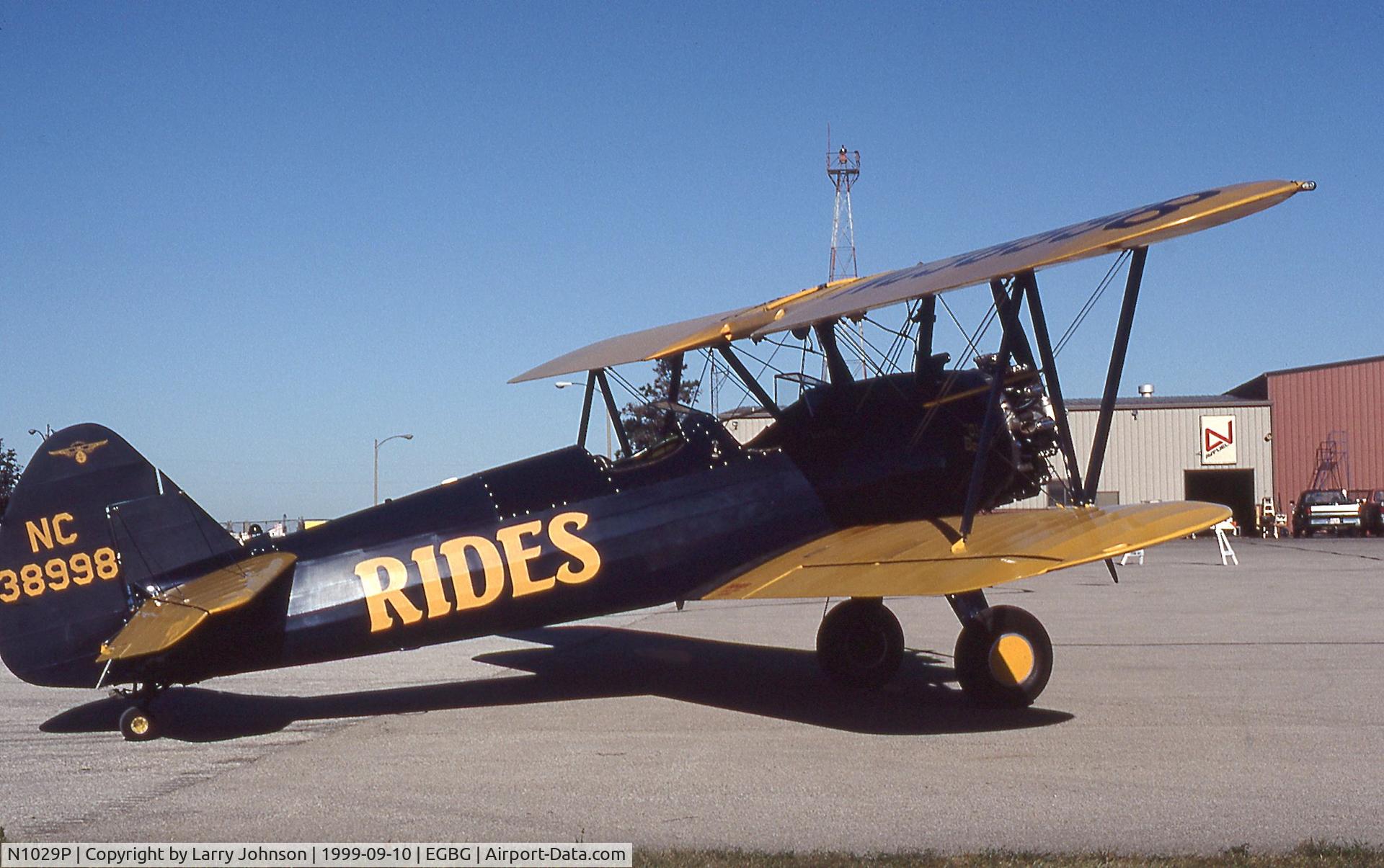 N1029P, Boeing A75N1 (PT-17) C/N 75-813, I shot this in 1999 before it was registered N1029P.  The c/n is 75-813, the same a/c as N1029P.