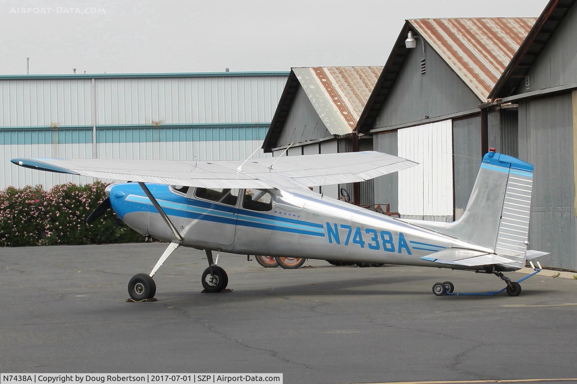 N7438A, 1956 Cessna 172 C/N 29538, 1956 Cessna 172, Continental O-300 145 Hp, straight tail, conversion to tail dragger, first year of production, not yet a Skyhawk model, immaculate appearance for a 61 year old aircraft
