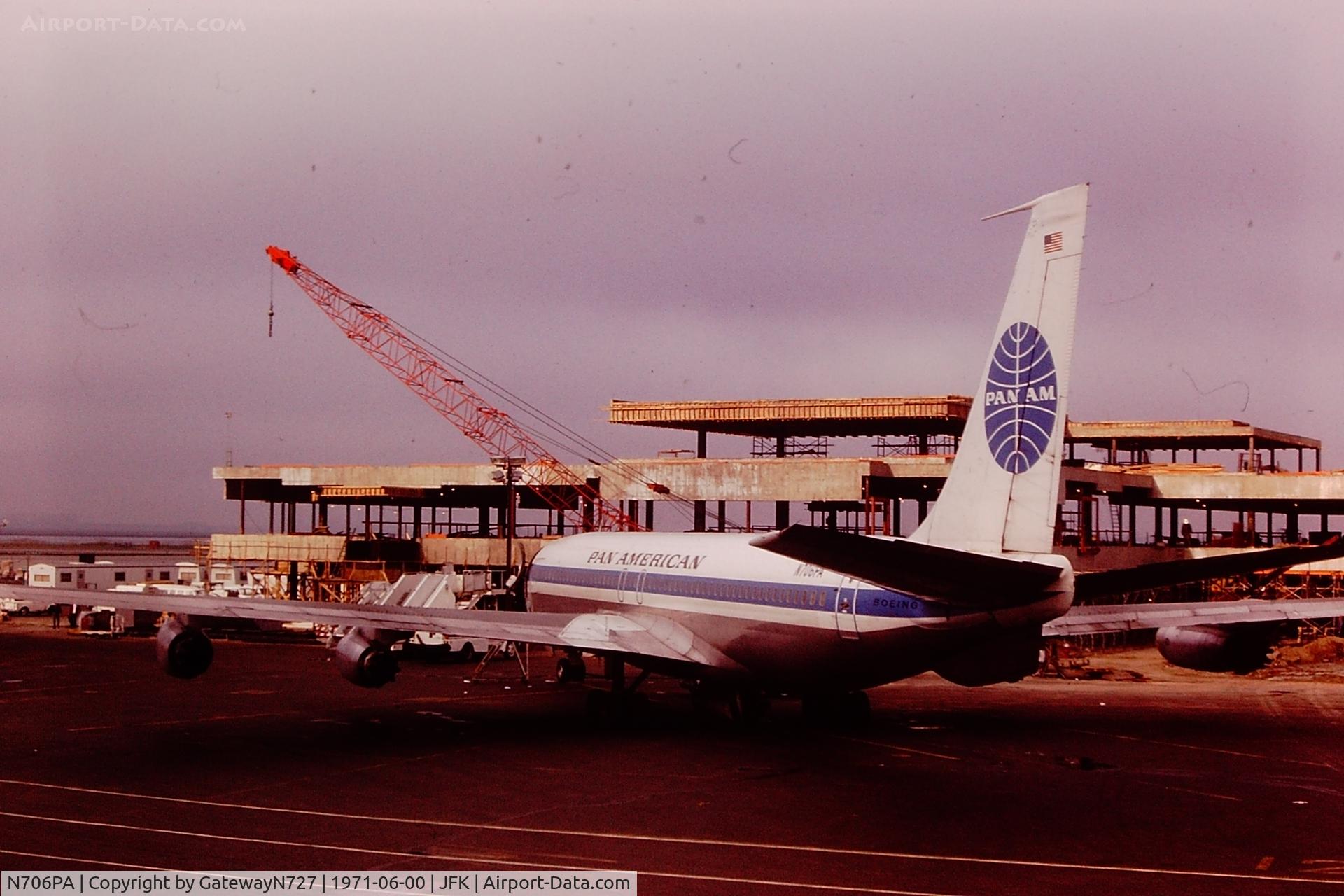N706PA, 1960 Boeing 707-331 C/N 17689, Originally for TWA as N778TW, delivery slot sold to Pan Am. Owned or leased by Dominicana, Air Florida, Jet Power Inc, Transatlantic Airways, World, MCA Leasing, AeroQuisqueyana. Scrapped MIA 10/1983.