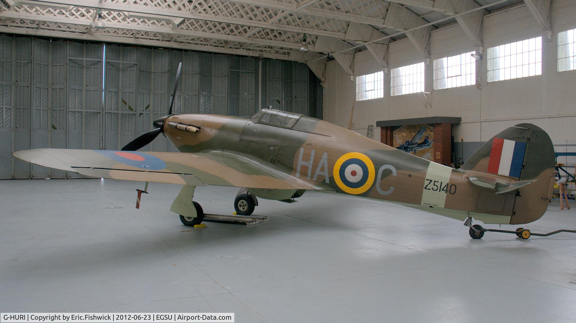 G-HURI, 1942 Hawker (CCF) Hurricane Mk12A C/N 72036, 5. Z5140 at the Imperial War Museum, Duxford.