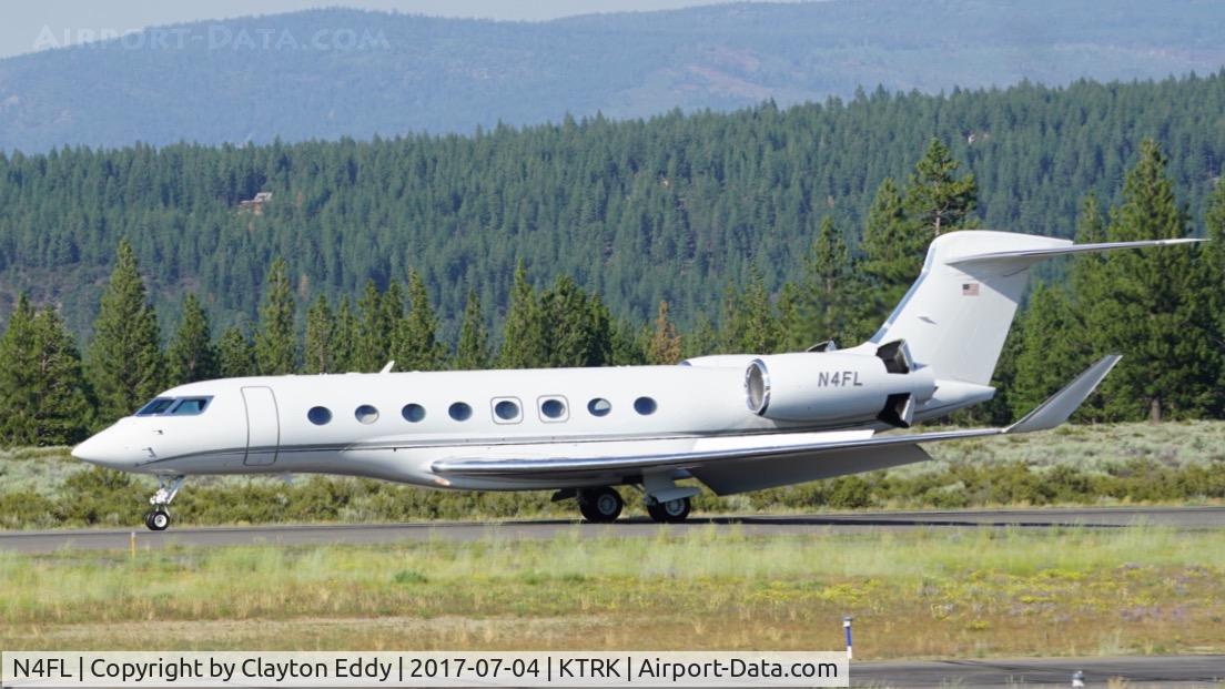 N4FL, 2012 Gulfstream Aerospace G650 (G-VI) C/N 6032, Truckee Airport California. 2017.