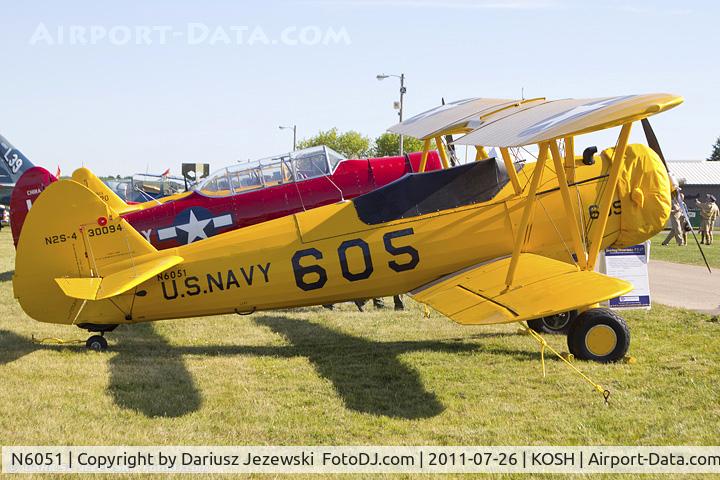 N6051, 1942 Boeing A75N1(PT17) C/N 75-3533, Boeing A-75N1 (PT-17) Stearman CN 75-3533, N6051