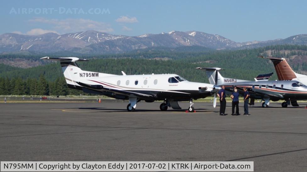 N795MM, 2015 Pilatus PC-12/47E C/N 1518, Truckee Airport California. 2017.