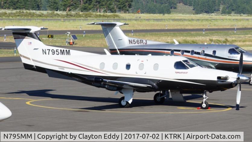 N795MM, 2015 Pilatus PC-12/47E C/N 1518, Truckee Airport California. 2017.