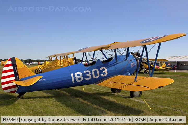 N36360, 1942 Boeing PT-13D Kaydet (E75) C/N 75-5887, Boeing E-75N1 Strearman CN 75-5887, NC36360