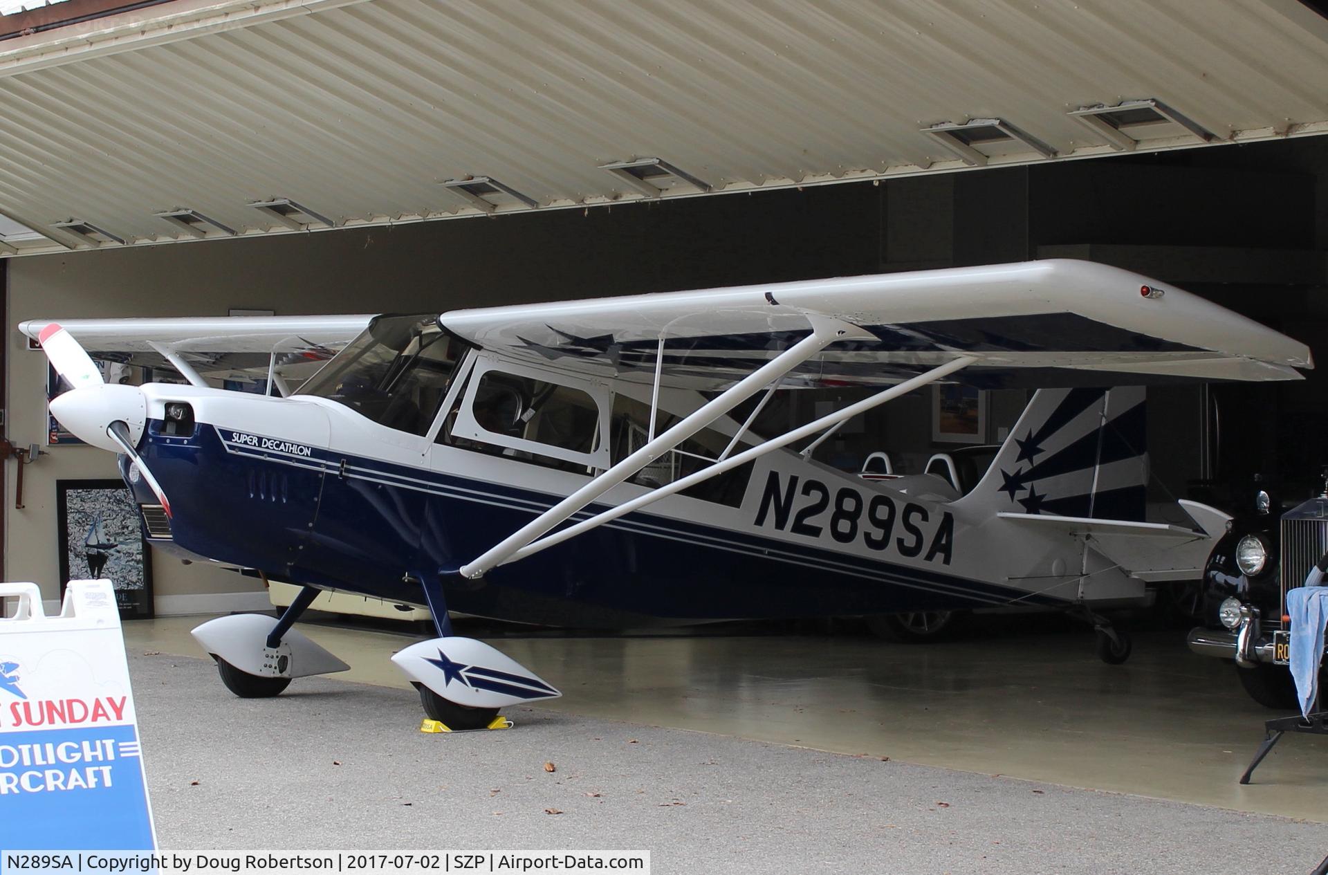 N289SA, 2005 American Champion 8KCAB Super Decathlon C/N 993-2005, 2005 American CHAMPION 8KCAB SUPER DECATHLON, Lycoming AEIO-360 180 Hp, full inverted systems. In hangar-ignore sign-inapplicable to this aircraft.