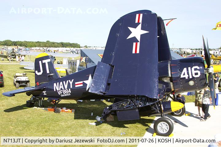 N713JT, 1945 Vought F4U-4B Corsair C/N 97143, Chance Vought F4U-4 Corsair CN 97143, N713JT