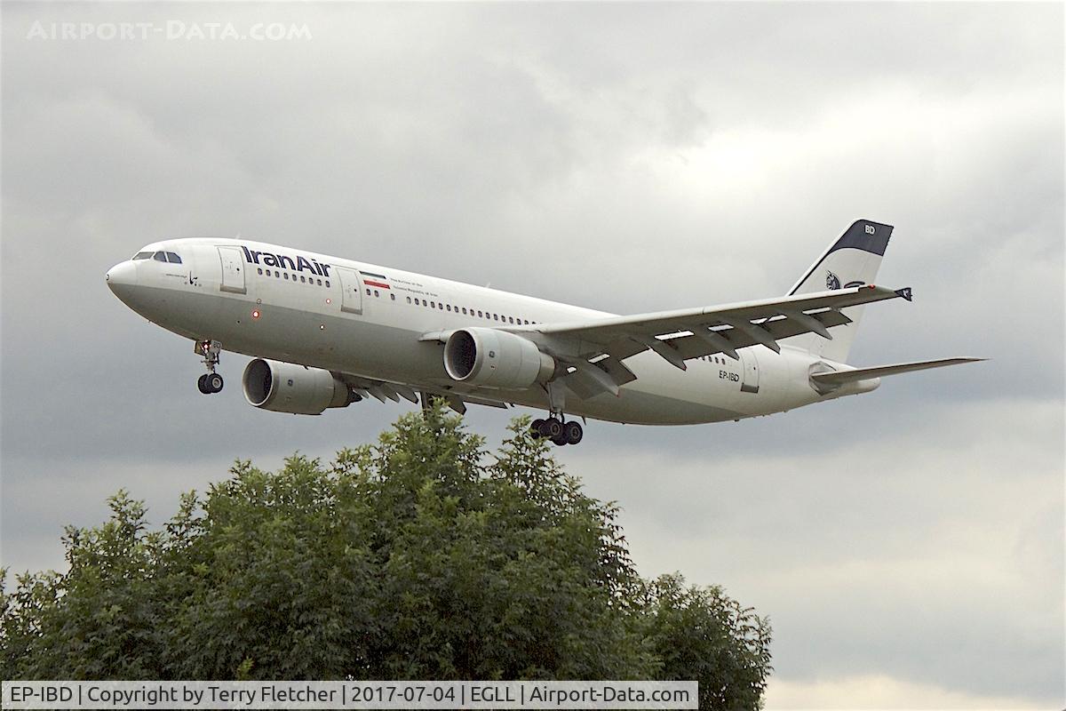 EP-IBD, 1993 Airbus A300B4-605R C/N 696, On approach to London Heathrow