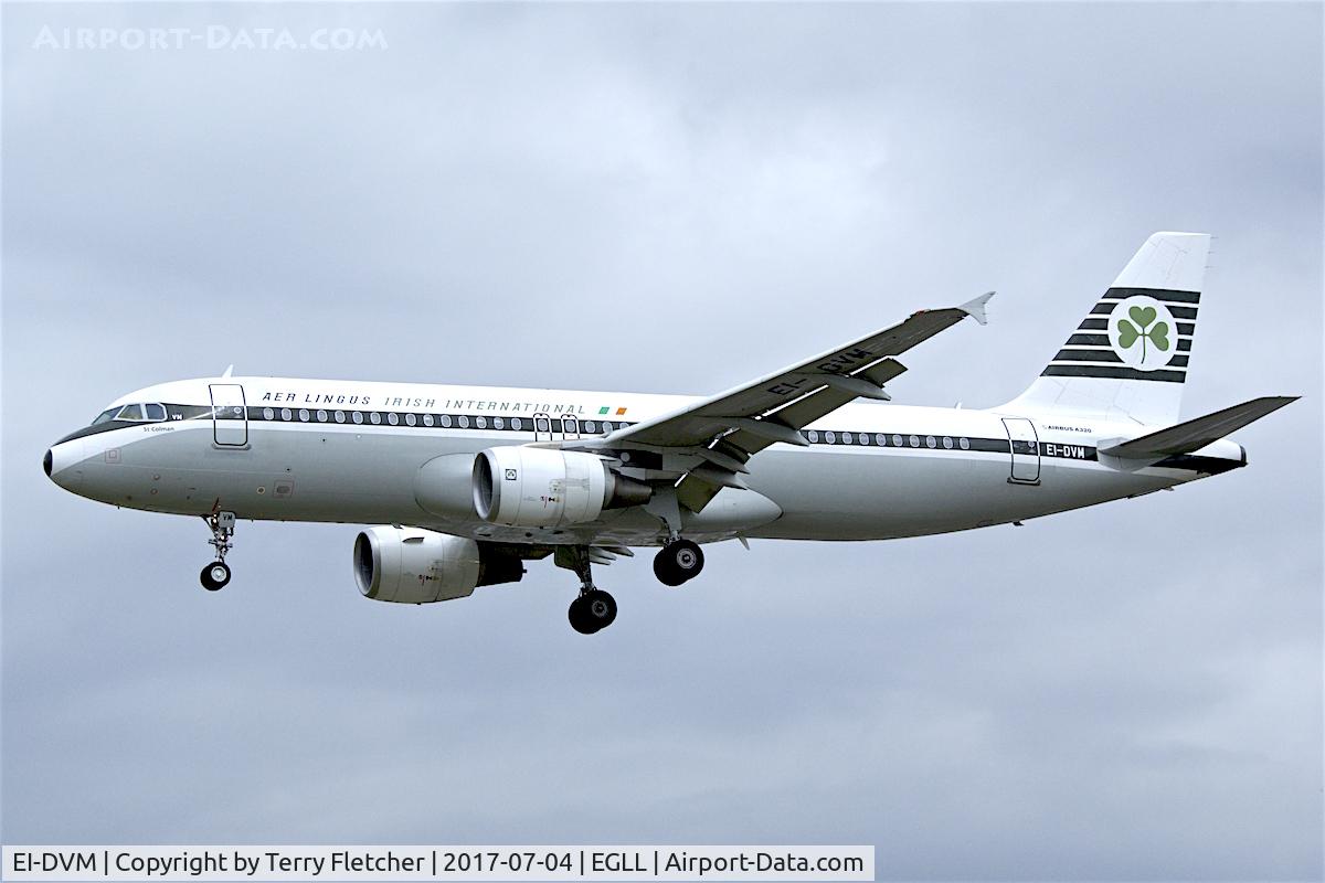 EI-DVM, 2011 Airbus A320-214 C/N 4634, On approach to London Heathrow