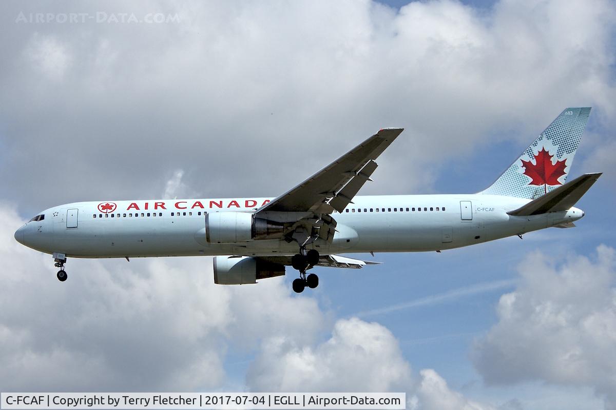 C-FCAF, 1988 Boeing 767-375 C/N 24084, On approach to London Heathrow