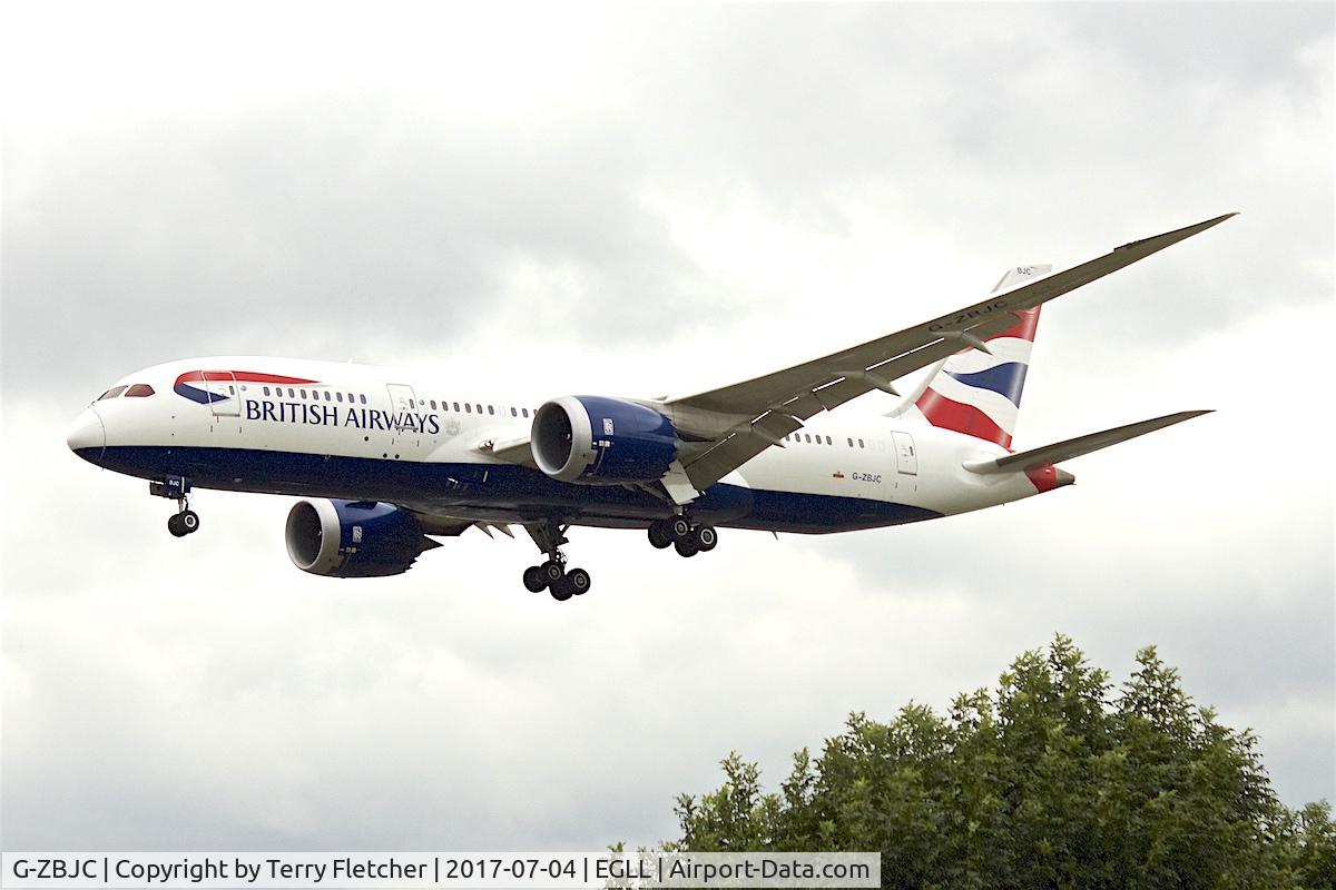 G-ZBJC, 2013 Boeing 787-8 Dreamliner C/N 38611, On approach to London Heathrow