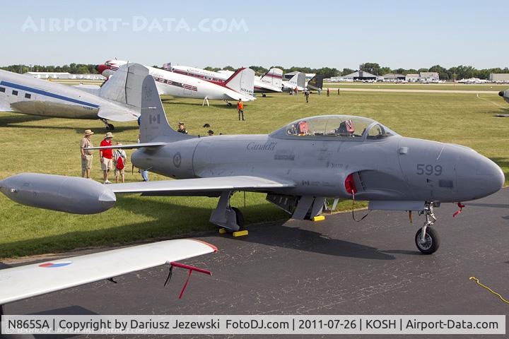 N865SA, 1957 Canadair CT-133 Silver Star 3 C/N T33-599 (133599), Canadair CT-133 Silver Star CN 133599, NX865SA