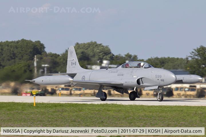 N865SA, 1957 Canadair CT-133 Silver Star 3 C/N T33-599 (133599), Canadair CT-133 Silver Star CN 133599, NX865SA