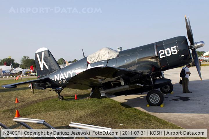 N240CF, 1945 Vought F4U-4 Corsair C/N 9513, Chance Vought F4U-4 Corsair CN 9513, NX240CF