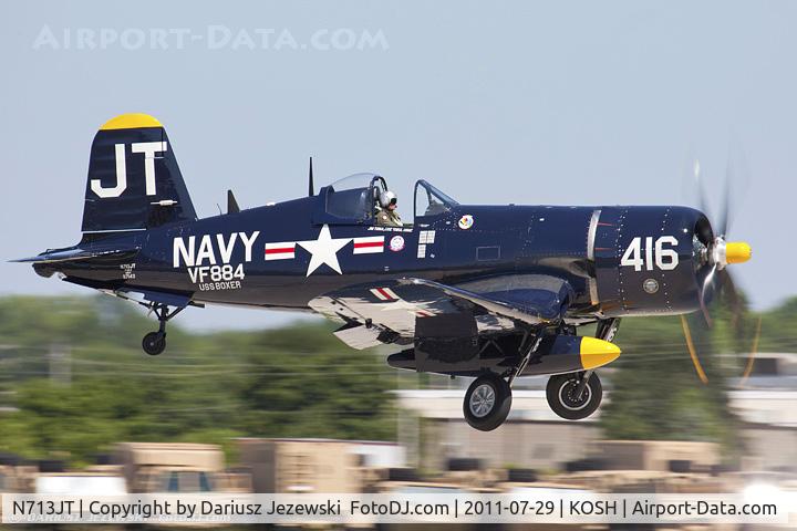 N713JT, 1945 Vought F4U-4B Corsair C/N 97143, Chance Vought F4U-4 Corsair CN 97143, N713JT