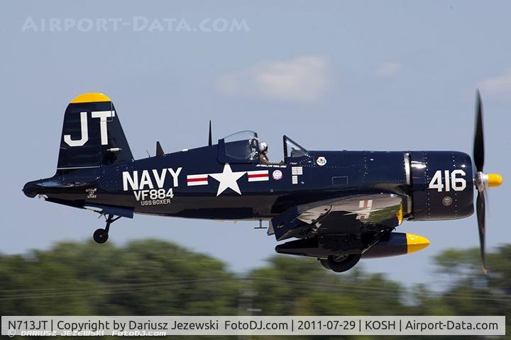 N713JT, 1945 Vought F4U-4B Corsair C/N 97143, Chance Vought F4U-4 Corsair CN 97143, N713JT