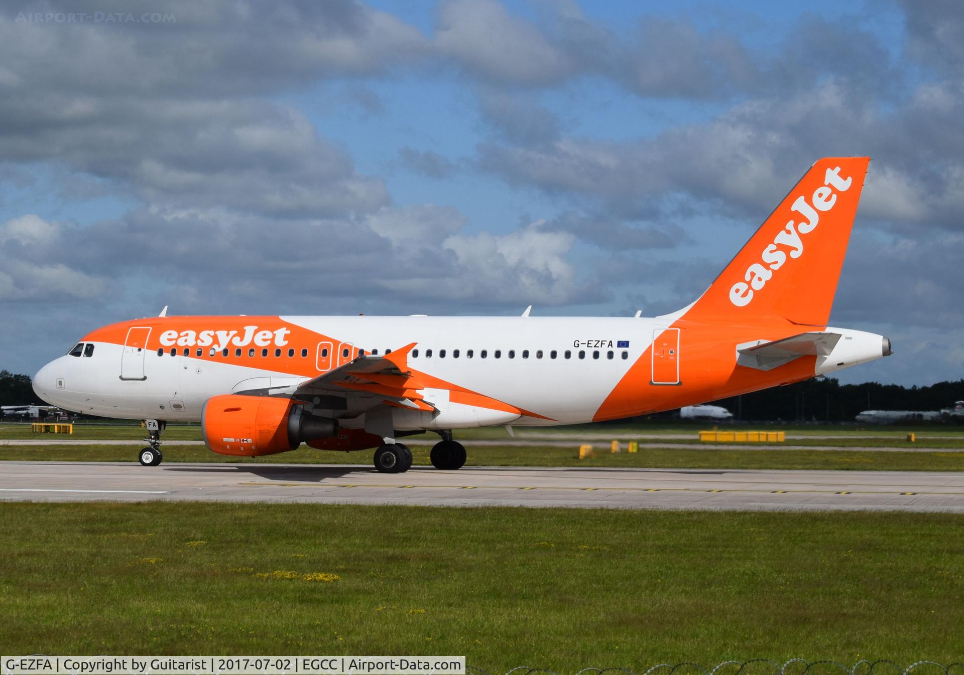G-EZFA, 2009 Airbus A319-111 C/N 3788, At Manchester